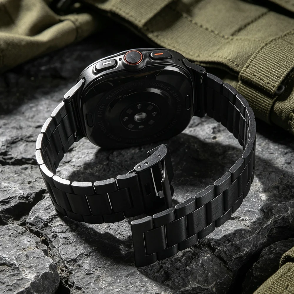 Dünnes Armband aus Edelstahl im Dreiperlen-Stil für Samsung Galaxy Watch 8 9 Classic Ultra, Galaxy 8 9 44mm 46mm 47mm