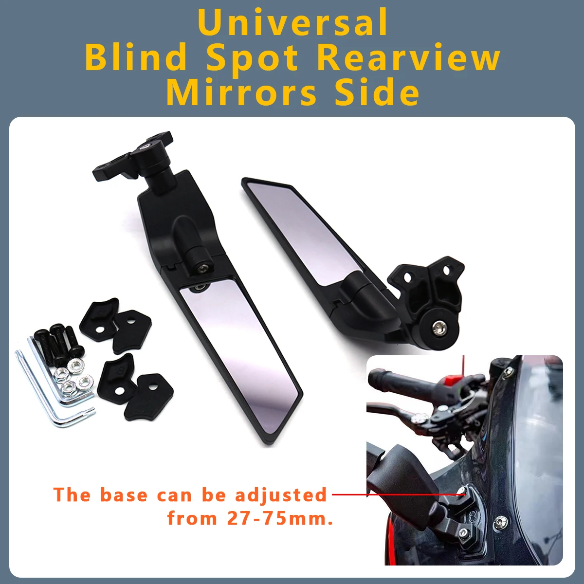 

Motorcycle Side Rear View mirrors accessories For BMW YAMAHA HONDA Suzuki K-TM Ducati Blind Spot Rearview Mirrors Side Universal