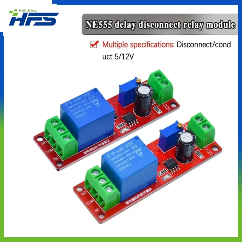 DC 5V 12V Time Delay Relay NE555 Time Relay Shield Timing Relay Timer Control Switch Car Relays Pulse Generation Duty Cycle 10S