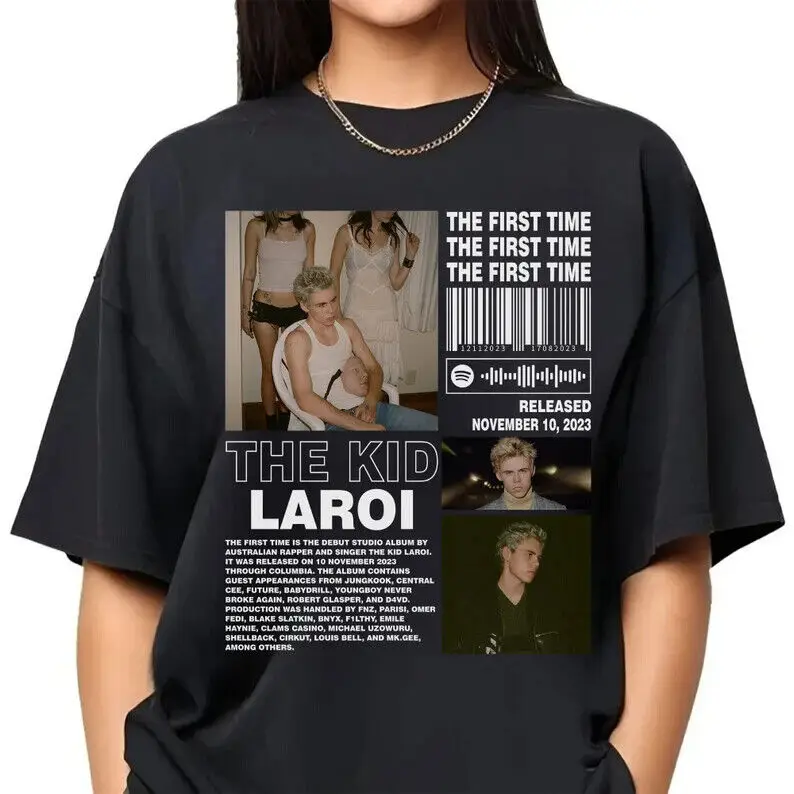 

The Kid LAROI Merch t-Shirt, The First Time Laroi Album 90s Tee