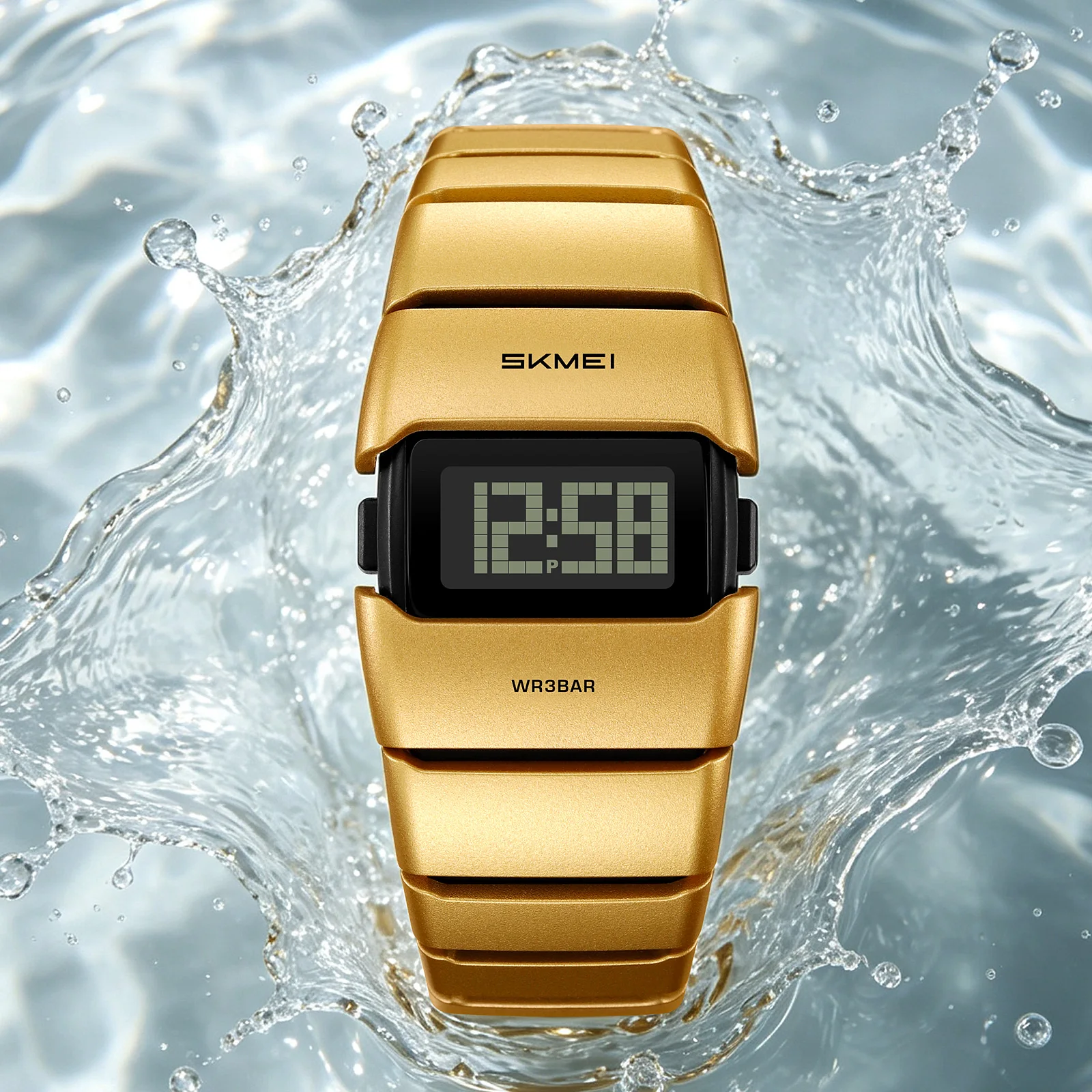 SKMEI 2722 Men's Digital Watches Fashion Male Electric Wristwatch Waterproof Clock Men Retro Watch EL Light Alarm Week Date Time