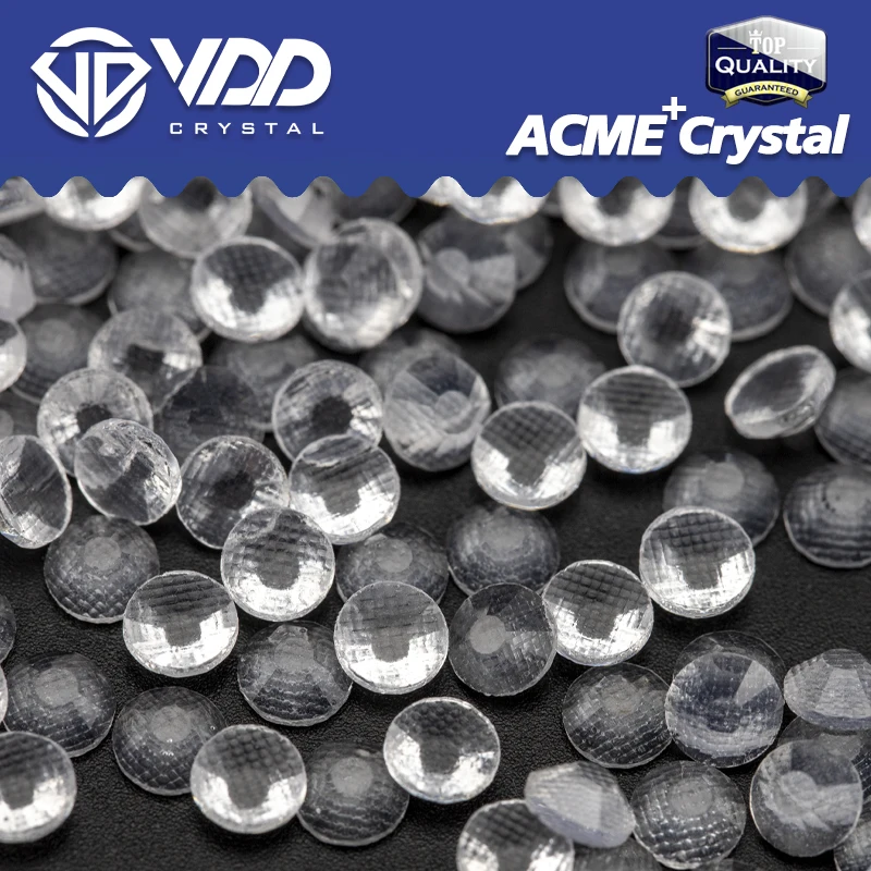 VDD 056 Transparent ACME+Series Glass Hotfix Rhinestones Crystal Flatback Glitter Stones For Clothes Accessories Wedding Dress
