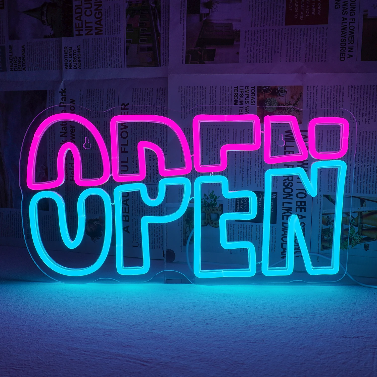 

Pink Blue Open Neon Signs Dimmable LED Lights For Wall Decor Business Store Bar Restaurant Pub Salon Hotel Room Decoration Lamp