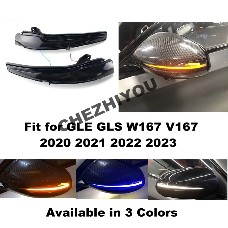 

For Mercedes Benz AMG GLE GLS W167 V167 LED Dynamic Turn Signal Light Rearview Mirror Indicator Light 2020 2021 2022 2023