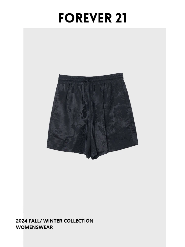 

Forever 2 New Chinese Sle Retro Floral Print Elastic Waist orts Summer High Waist Flattering for Pear aped Women