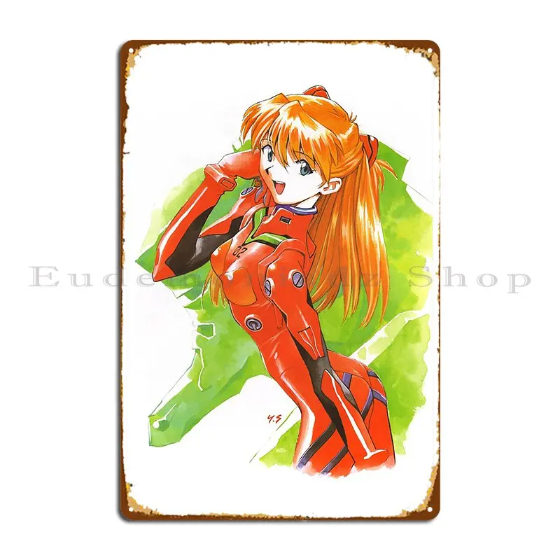 Asuka Langley Metal Sign Kitchen Poster Printing Club Kitchen Tin Sign Poster