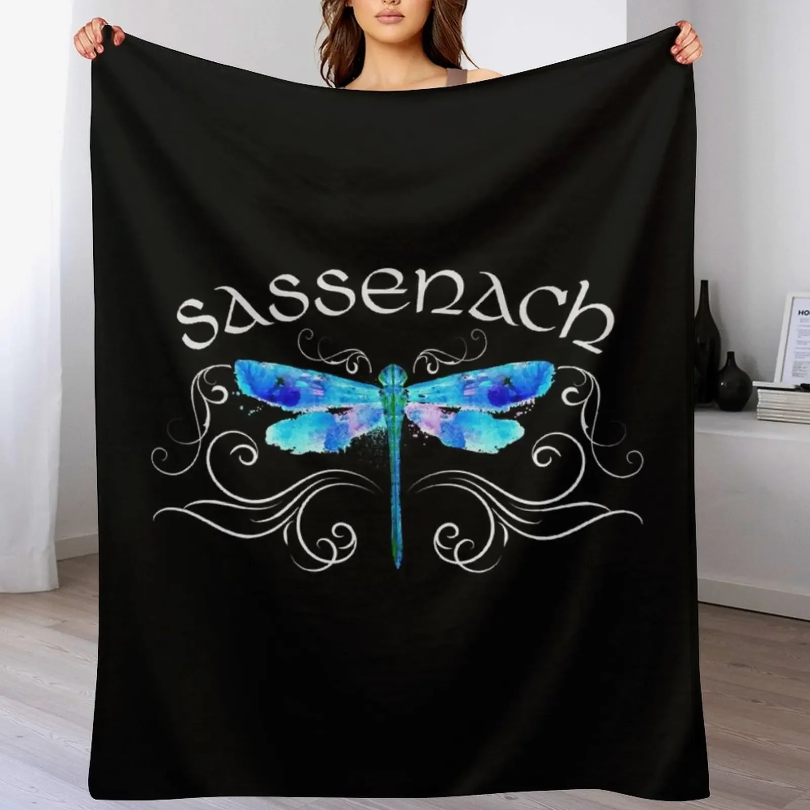 

Sassenach Dragonfly Watercolor Watercolour Design Throw Blanket Quilt for babies Sofa Throw Decorative Sofa Blankets