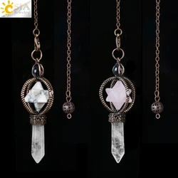 Esotericism Crystal Slingers Voor Wichelroedelopen Waarzeggerij Slinger Merkaba Natuursteen Hanger Clear Quartz Brons edelsteen hanger edelstenen sieraden pendels edelsteen natuursteen hangers spiritual products G930