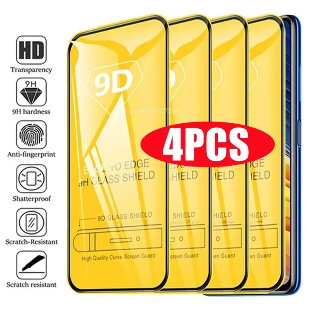 

4Pcs Tempered Glass For Samsung A15 A25 A365 A03S A04S A12 A10 A10s A20 A11 A02 A40 A41 A50s A30s A21S A91 A90 A81 A80 A90 A21