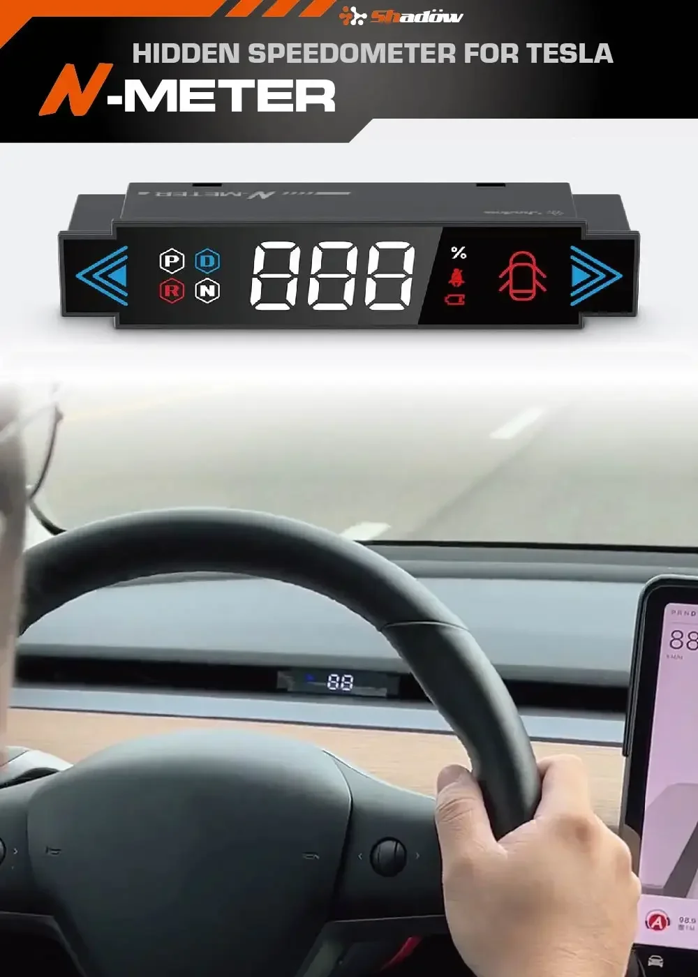 Multi Functional Display Mini Hud Speedometer Aftermarket Hidden Heads Up Display Kit