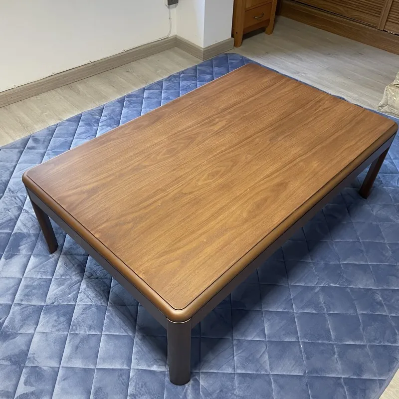 Japanischen Stil Kotatsu Fuß Wärmer Beheizten Tisch Rechteck 120cm Hause Möbel Moderne Holz Wohnzimmer Boden Kaffee Tisch Holz