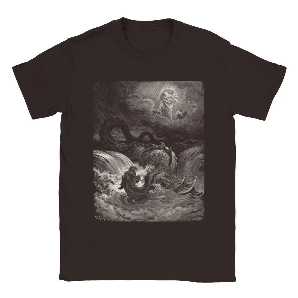 Best Selling Fashion Summer New Gustave Dore T Shirt. The Destruction of Leviathan. Classic Unisex Crewneck T-shirt Men Tee