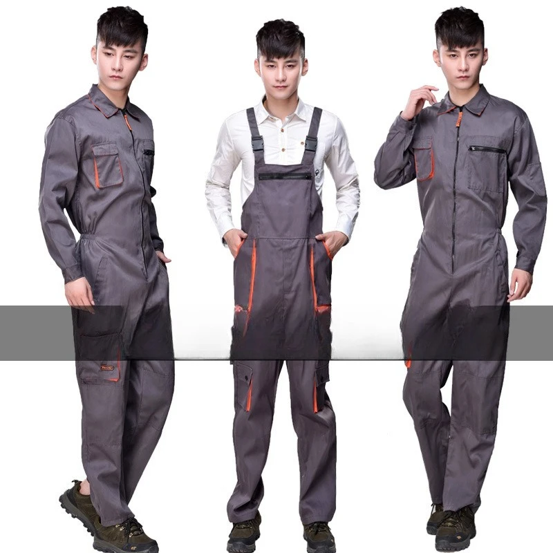 

Multi-pocket Tool Overalls Set Auto Repair Labor Insurance Overalls Gray Overalls