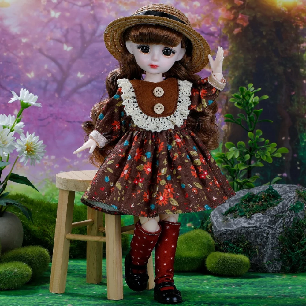 子供のためのぽっちゃり人形セット,本物の人のスタイル,プレイハウスのおもちゃ,誕生日プレゼント,1:6 bjd,30cm