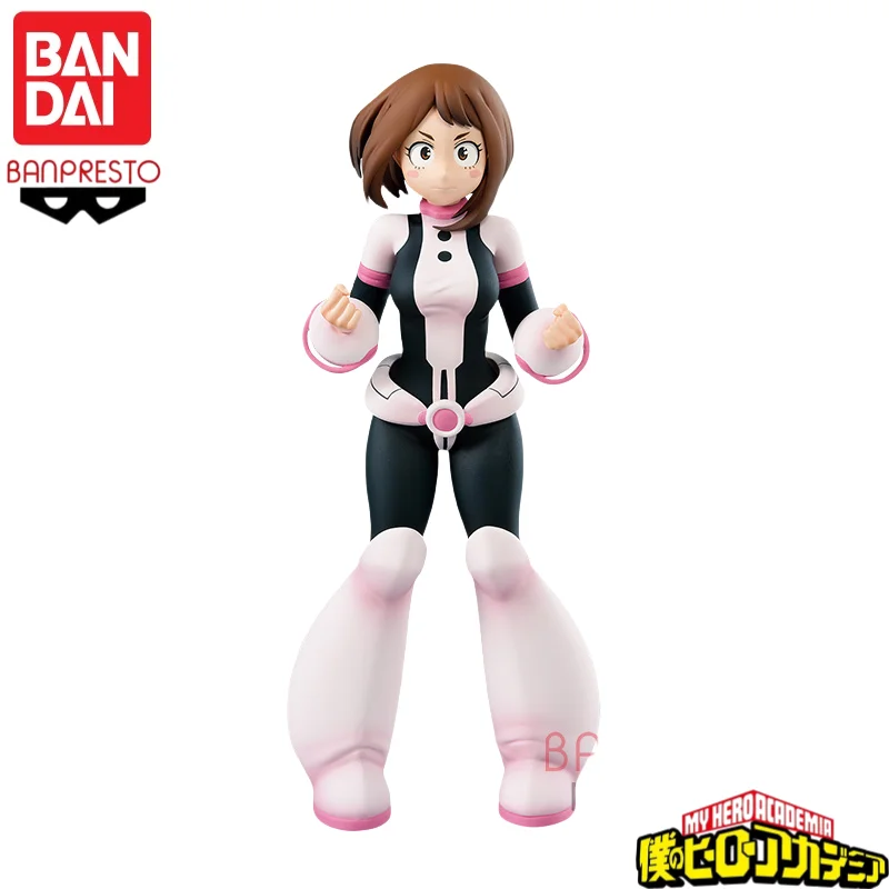 In Stock Original Bandai Banpresto My Hero Academia Ochaco Uraraka Anime Characters Model Toy Birthday Present Garage view 3