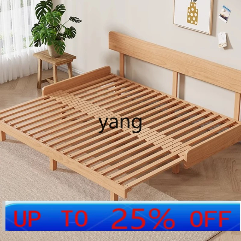 

Ltt all solid wood sofa bed dual-purpose small apartment living room bay window tatami retractable bed