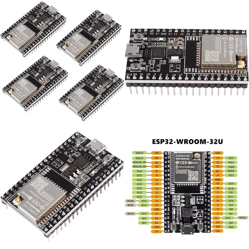 Merrillchip ESP32-DevKit Board ESP32 Development Board ESP32-WROOM-32D WiFi Development Board ESP32-WROOM-32UE-N4