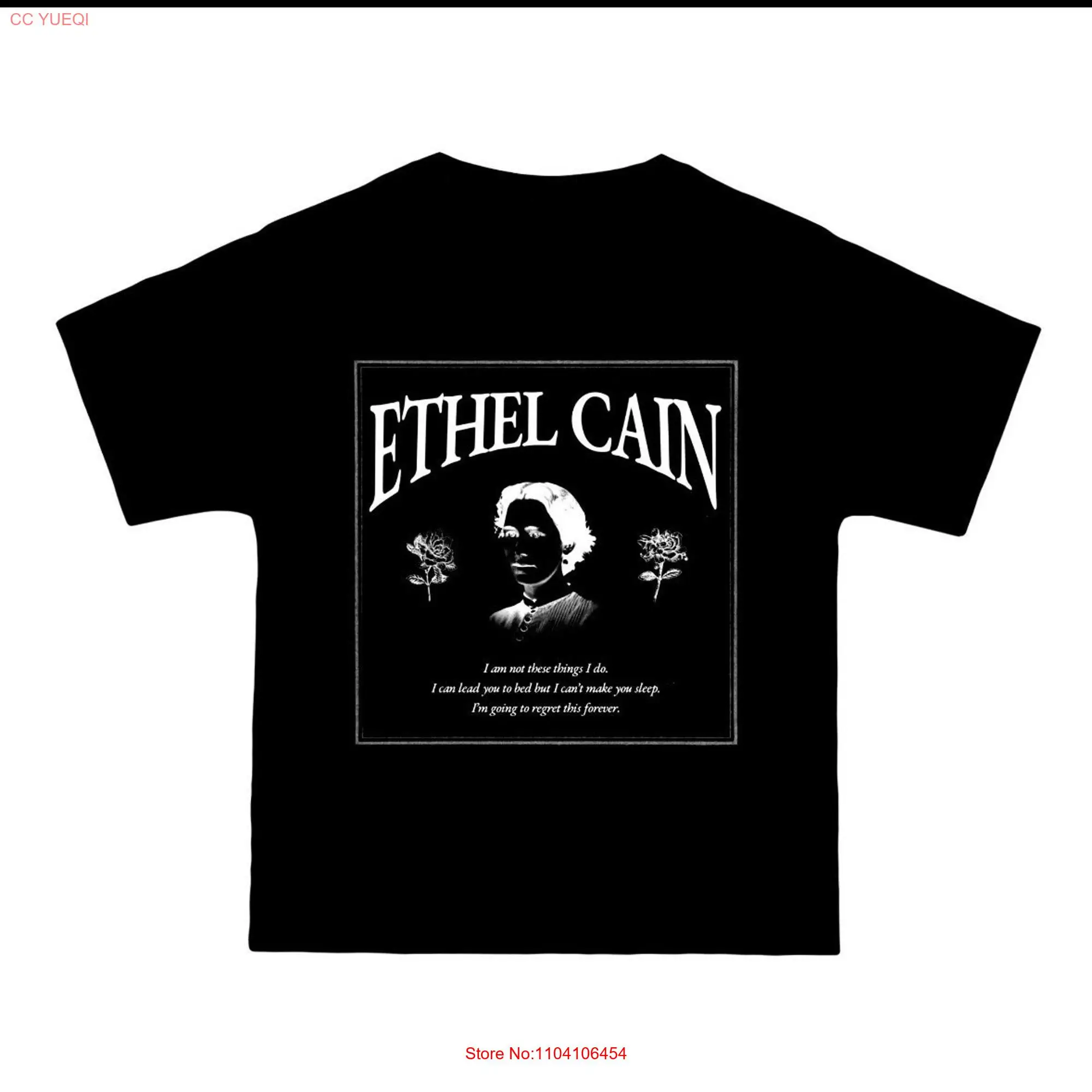 Ethel cain i am not these things do logo preachers daughter heavyweight black tee shortsleeve long or short sleeves