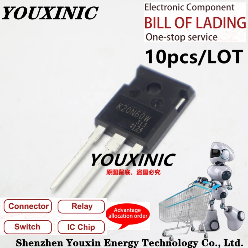 

YOUXINIC 2021+ 100% New Imported Original TK20N60W K20N60W TK20N60W5 K20N60W5 TO-247 High Power MOS Field Effect 600V 20A