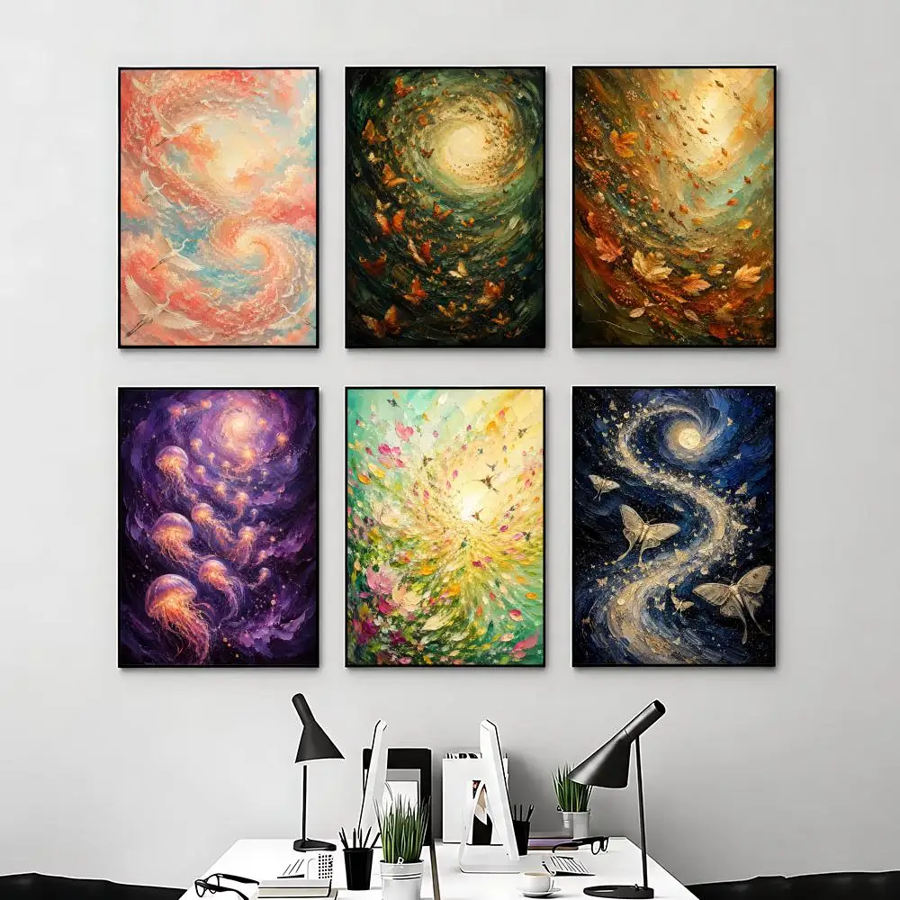 Palette knife painting Poster Posters Anime Room Decor Decoration Movie Backpack Wall Interior Music Wall Art