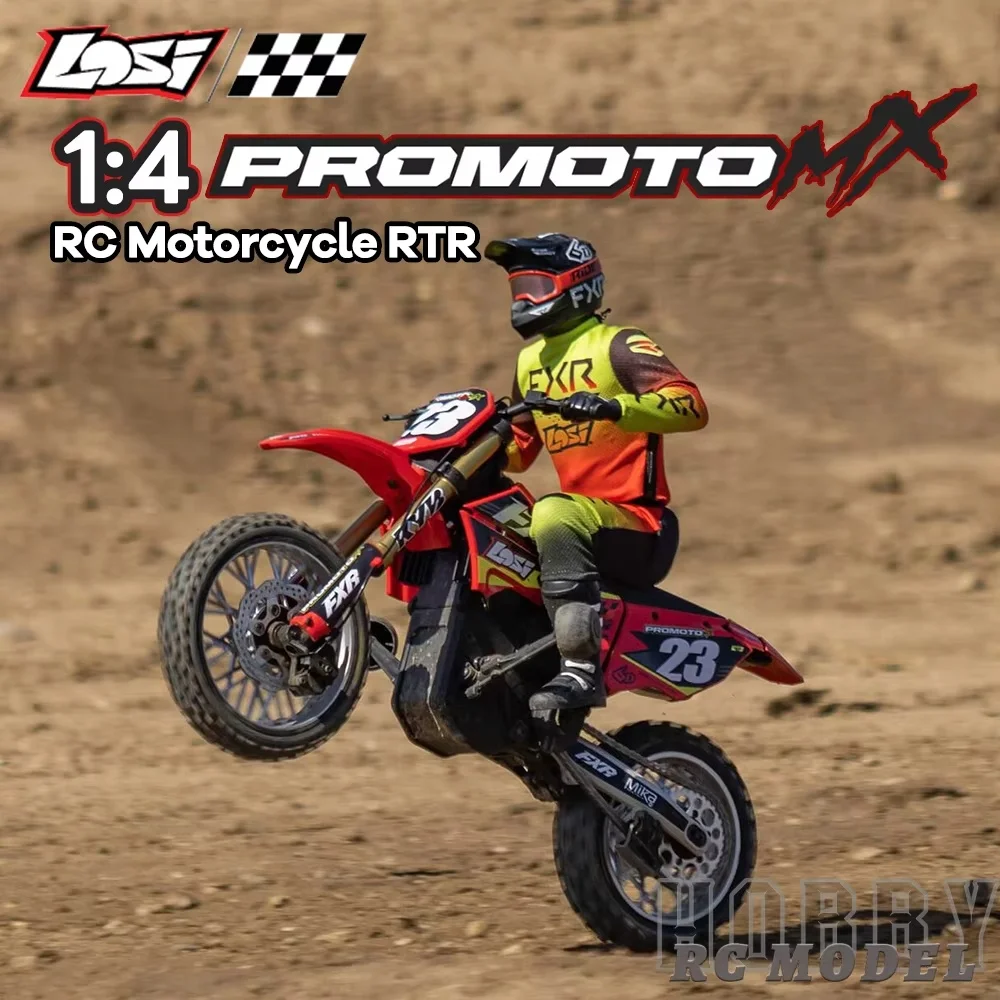 LOSI 1:4 Promoto-MX LOS06000 LOS06002 RTR 1/4 RC Symulowany Elektryczny Model Motocykla Zdalnie Sterowany Samochód Zabawki dla Dorosłych i Dzieci
