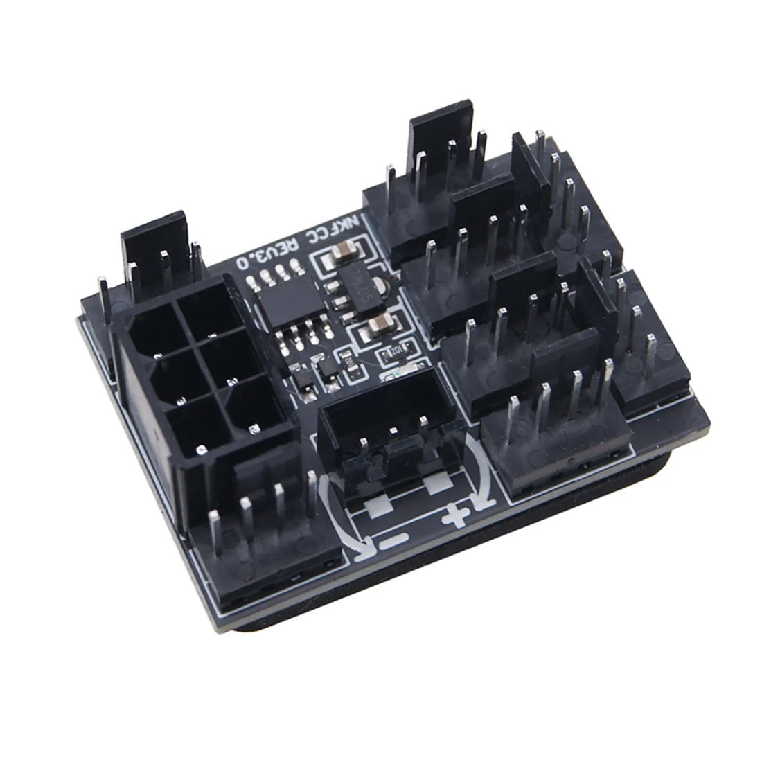 Caja de computadora Controlador de velocidad del ventilador de minero Hub de ventilador de 8 canales PWM Controlador de ventilador violento de alta potencia Regulador de ventilador-T44C