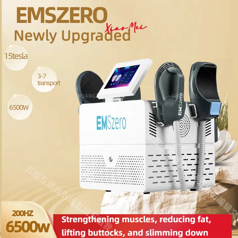 2024 EMSzero 15 Tesla Upgrade Portable 6500W 200HZ Body Sculpt Machine NEO RF Hi-emt Build Muscle Fat Burning Equipment