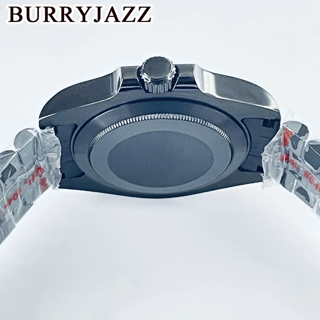 BURRYJAZZ 40 مللي متر 24 ساعة GMT الصلب الحافة صالح NH34 NH35 NH36 NH38 ETA2824 حركة الياقوت كريستال اكسبلورر الساعات ساعة