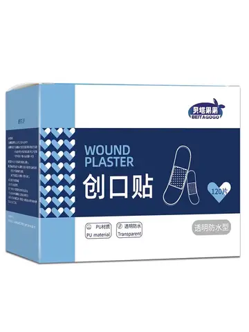 120 pieces】 Waterproof Band-Aid Transparent Invisible Bleeding Stopper Anti-friction Breathable Bathing Swimming Bandage