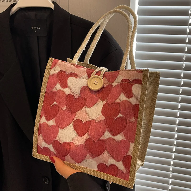 One Love-Themed Printed Handbag, Suitable for Daily Travel and as a Handbag for Commuting to Work.