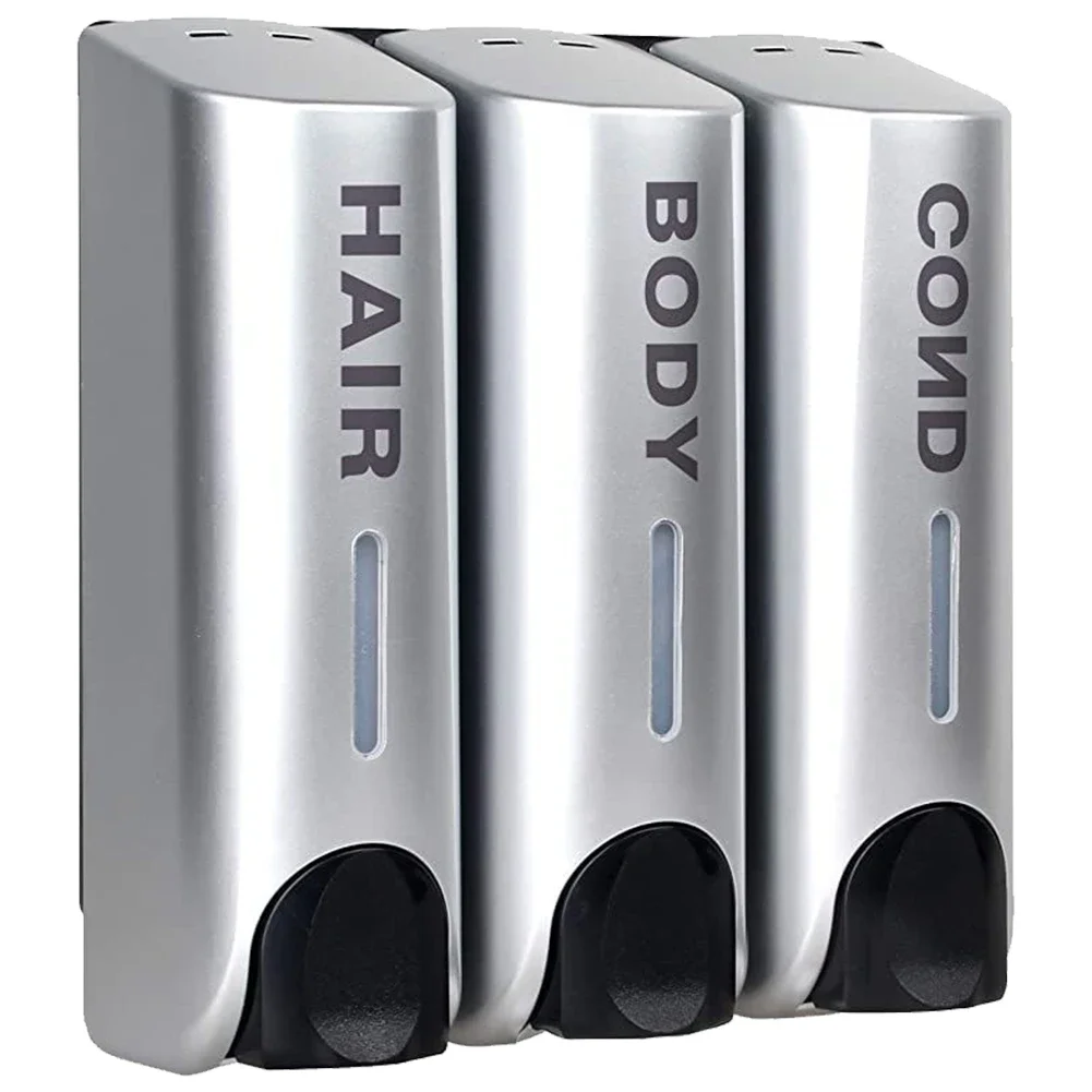 

Тройной дозатор шампуня для душа и ванны объемом 350 мл, многоцелевой настенный кронштейн, термостойкий, большой емкости для аксессуаров для ванной комнаты