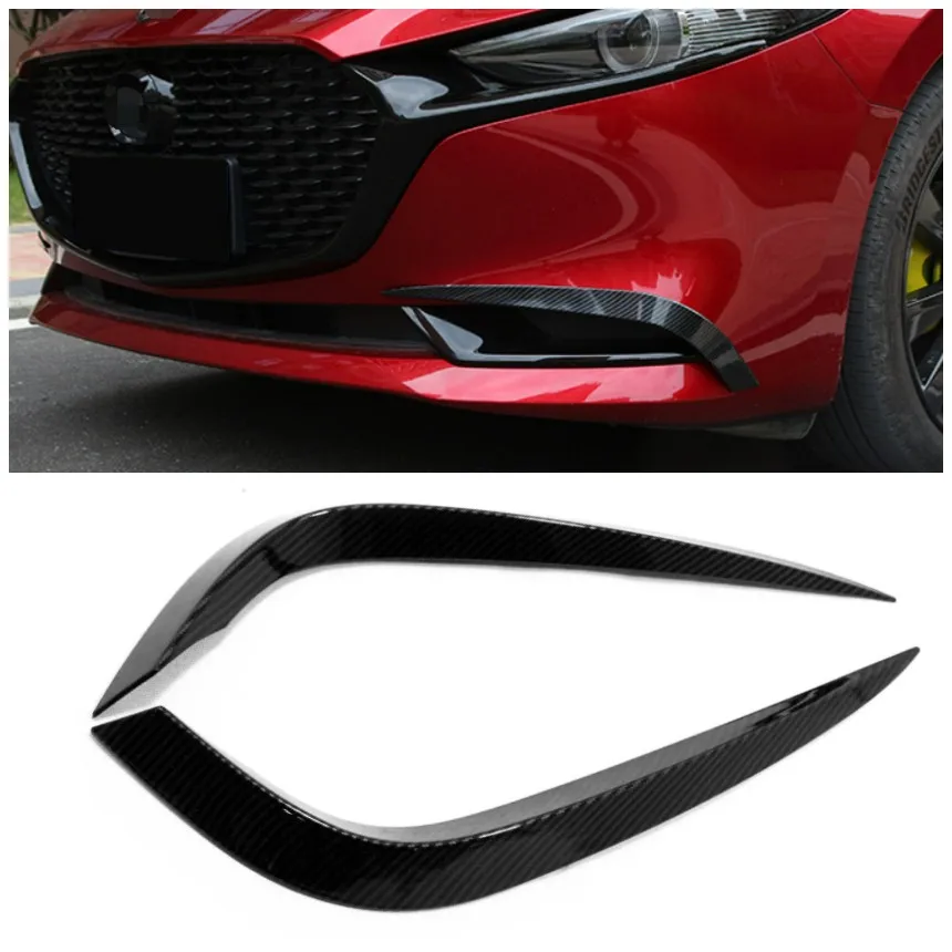 

Для Mazda 3 Axela 2019 2020 внешние аксессуары из углеродного волокна, противотуманные фары, лампы для век, полоса для бровей, накладка