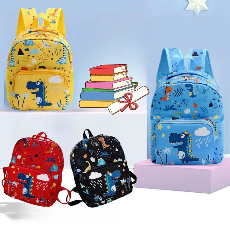 Dinosaur Waterproof Kids Backpack with Cartoon Dinosaur/Unicorn Print for Boys and Girls 2-6 years old