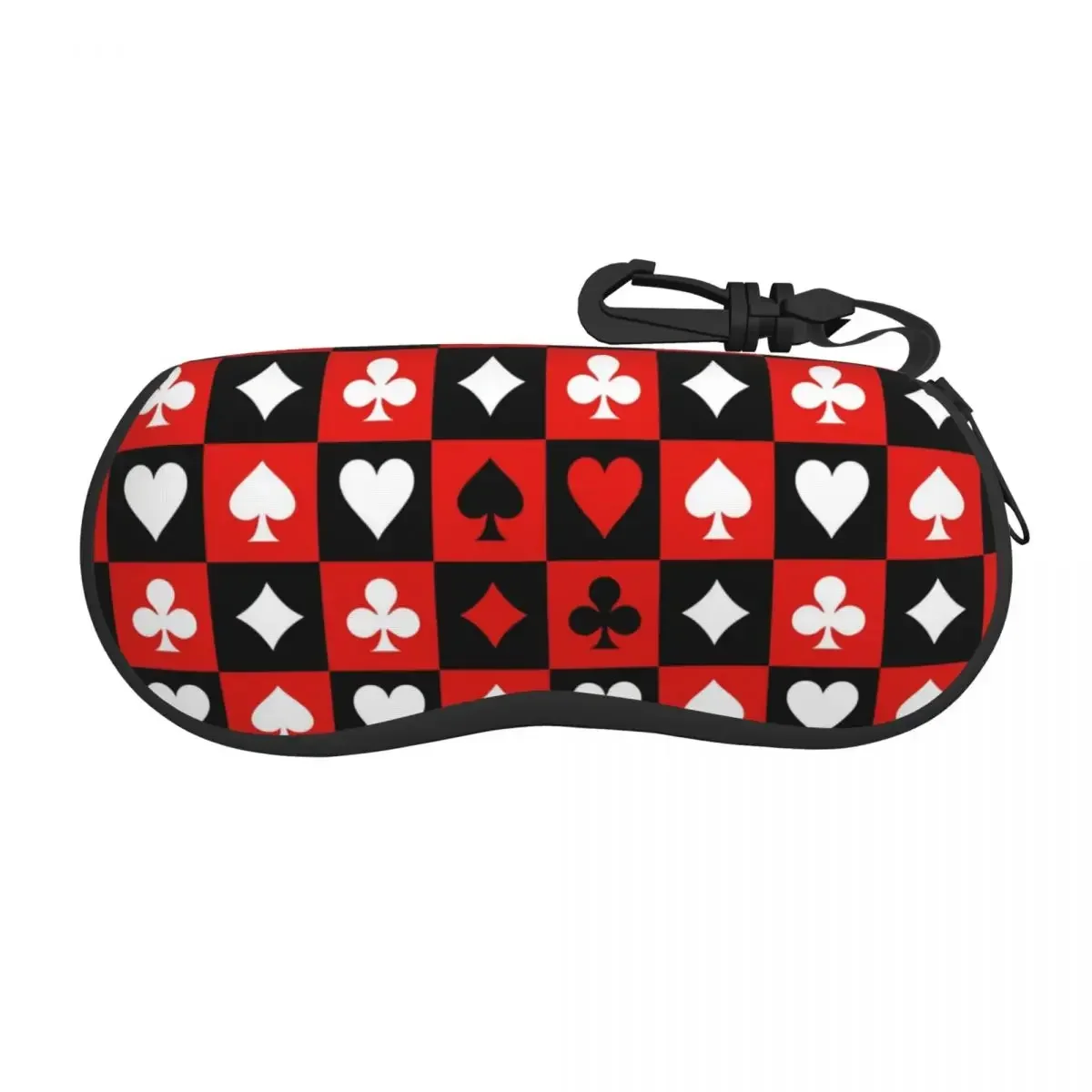 

Glasses Case Card Suit Chess Board Portable Zipper Unglasses Cover Storage