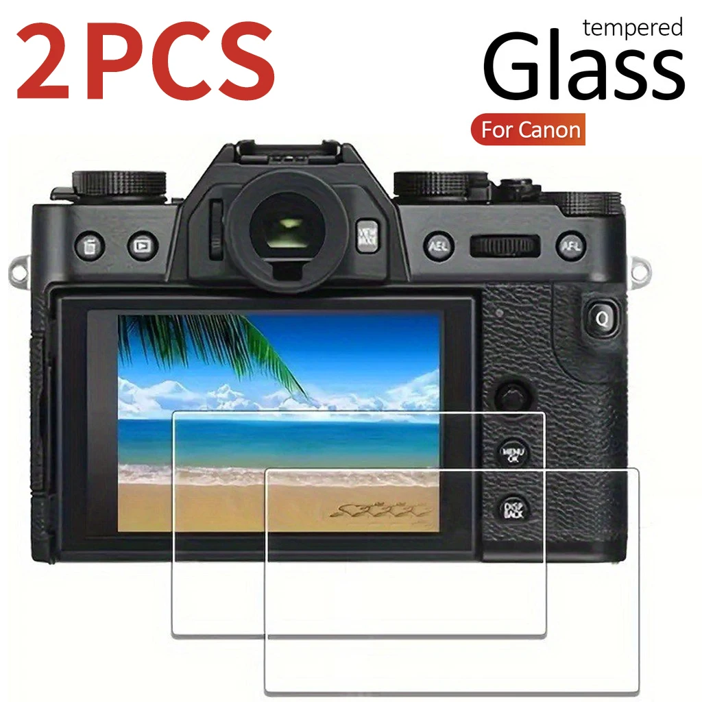 2 piezas de vidrio templado para Canon EOS M100/M50/M6 M10/M5 1200D/1300D/1500D/2000D M200/850D M2 450D/500D 760D 1100D 650D/700D