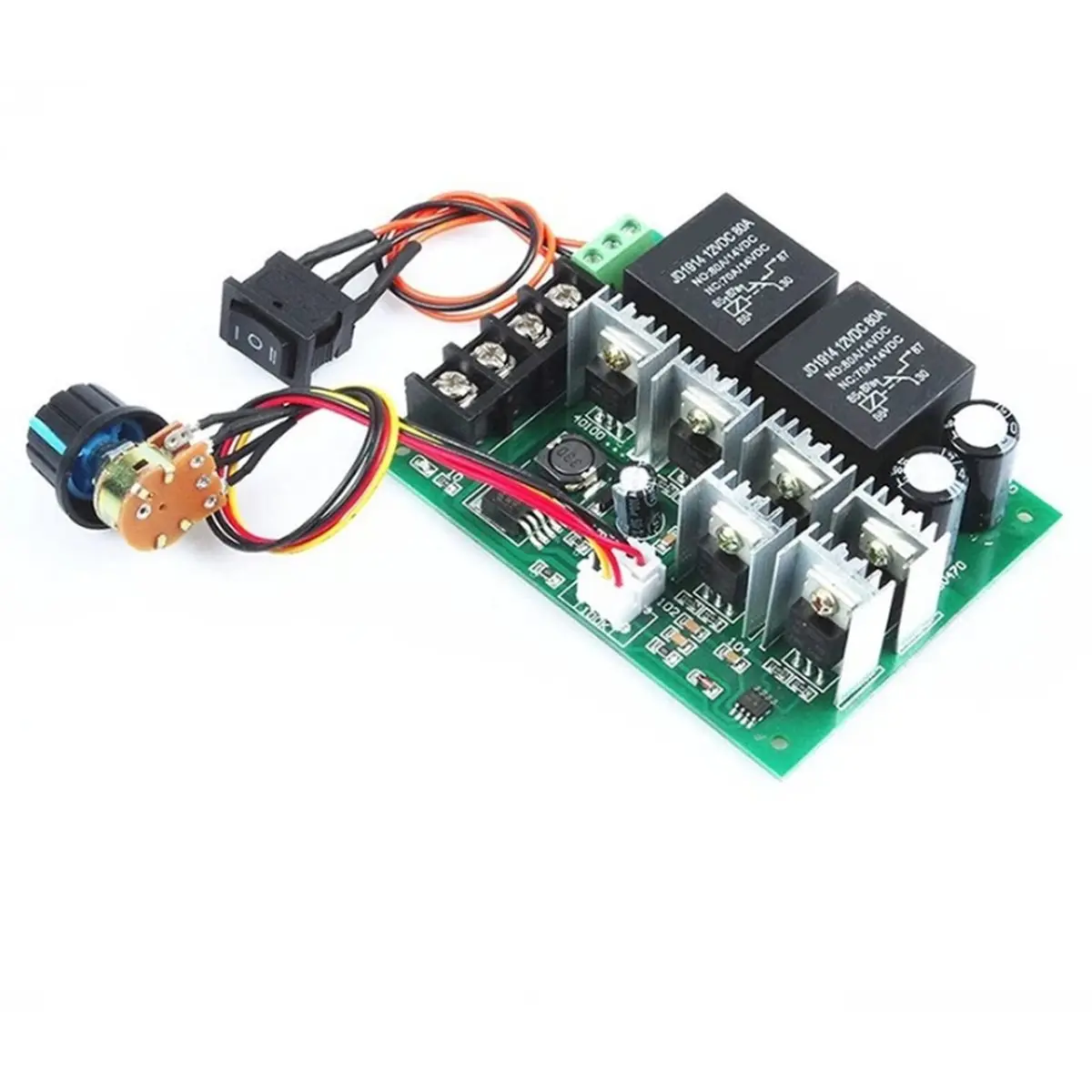 L70A Pwm Speed Electronic 40A DC12V/24V/36V Brushed Motor Controller Maximum Power of 2000W Third Gear Forward/Reverse/Stop