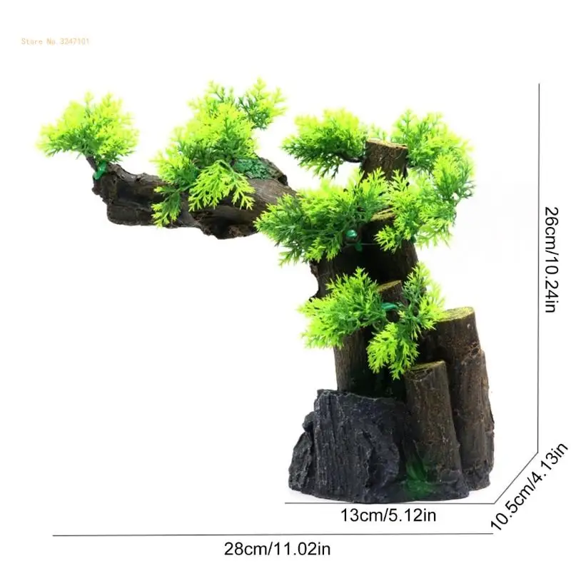 Artificial Plant Pine Trees Fish Tanks Decoration Ornaments Green Plant Dropship