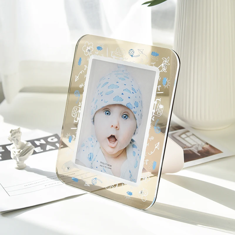 Acrylic Picture Frames Vintage Style Classic Single-frame Rectangle Picture Frames Europe Quadros Decorativo Home Decor Ornament