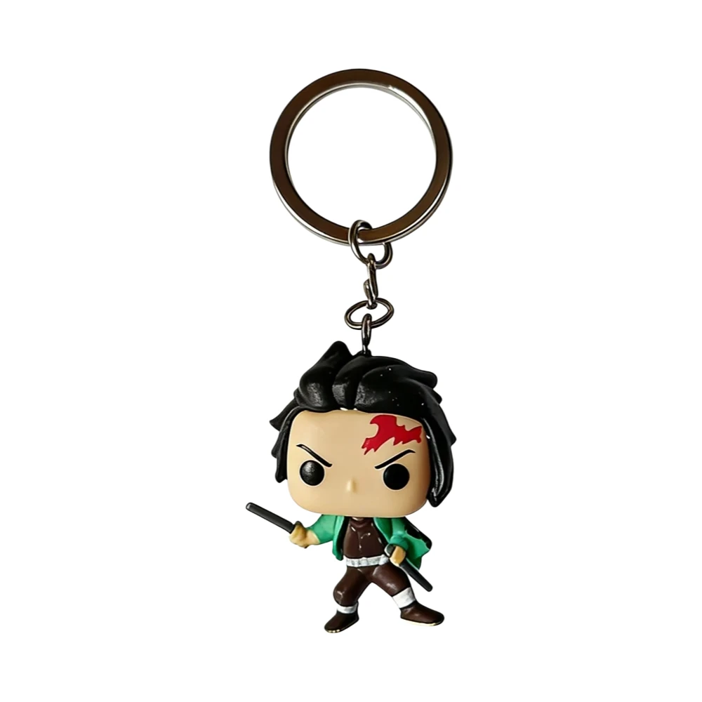 New Pocket Keychain Nezuko Tanjirou Zenitsu Inosuke Keychain Cute Vinyl  Action Figure Toys view 4