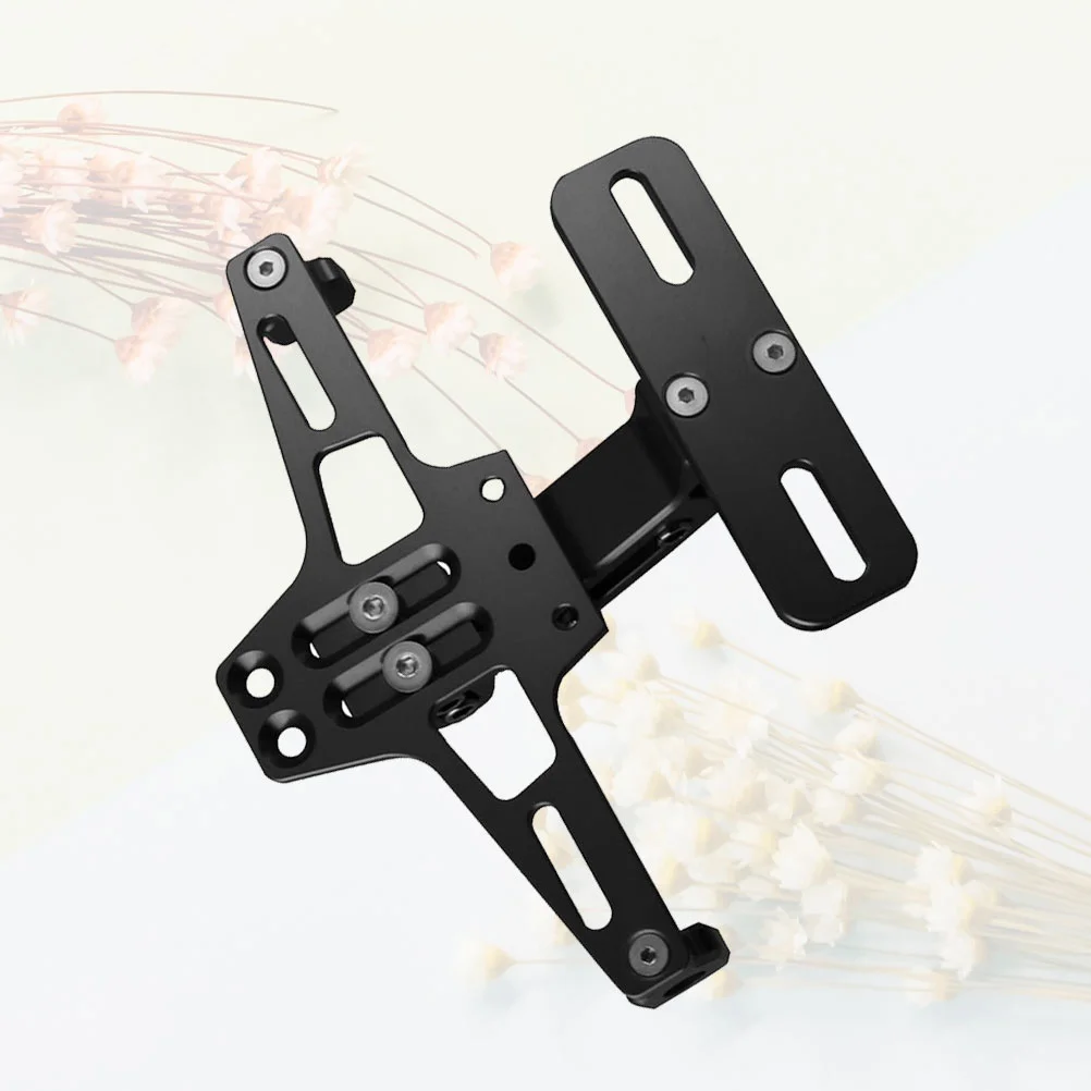 

Motorcycle Rear License Plate Holder Universal LED Mount Adjustable CNC Machined Aluminium Alloy for Sturdy