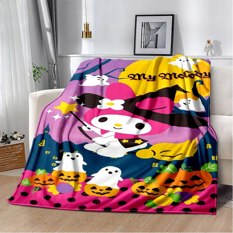 سانريو الكرتون بطانية الفانيلا الناعمة للأطفال ، رمي بطانية للأماكن الخارجية ، السرير ، غرفة النوم ، أريكة ، النزهات ، ميلودي ، ميلو ، كاواي ، 29 نمط