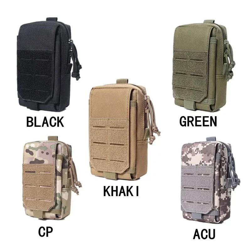 Tactical Molle Pouch Mobile Phone Bag Case Waist Bag Outdoor 1000D Men EDC Tool Bag Vest Pack Purse Hunting Compact Bag