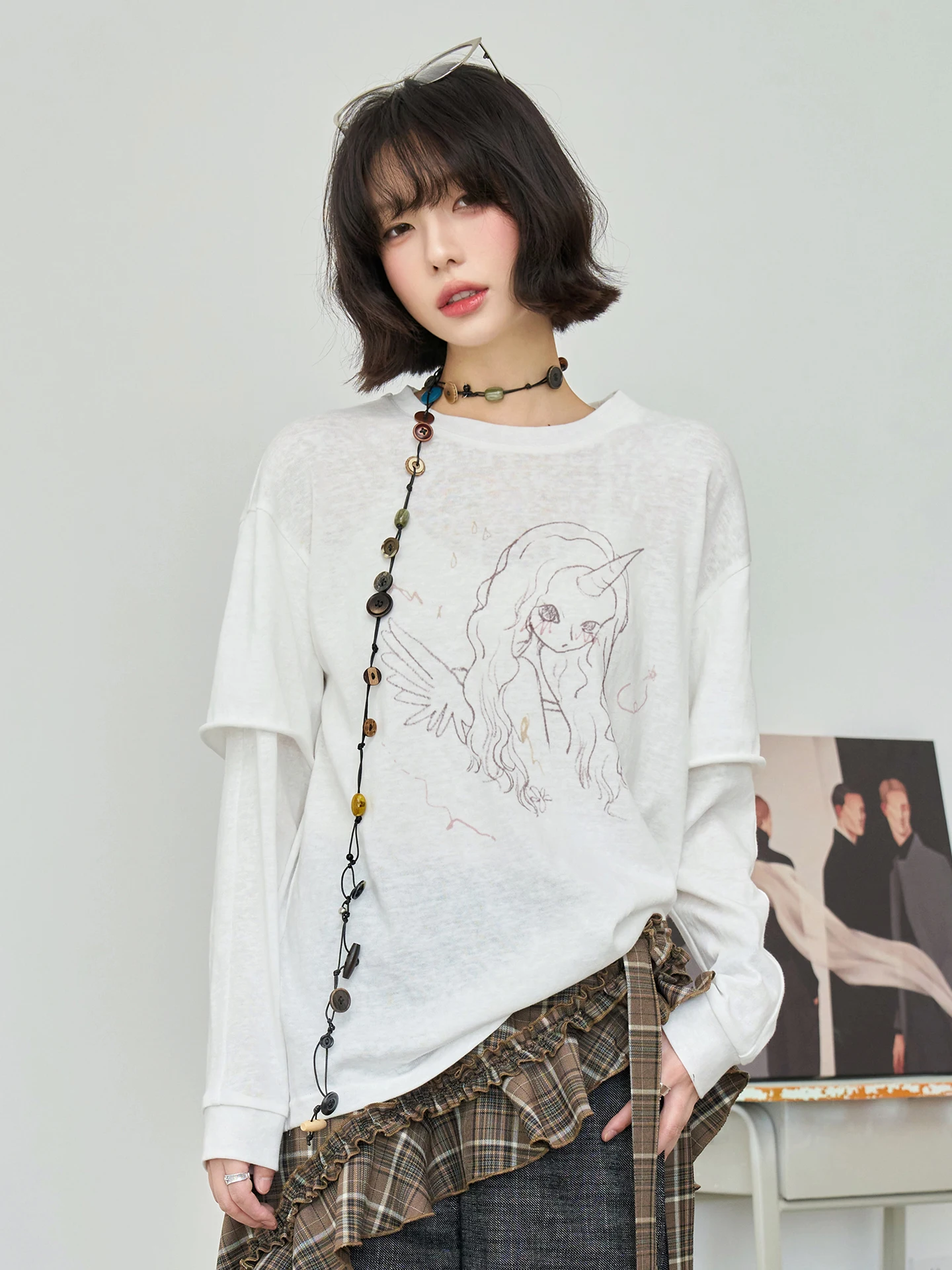 

Женская футболка с длинным рукавом из смесового хлопка и полиэстера, влагоотводящая, комфортная, с круглым вырезом, пуловер.