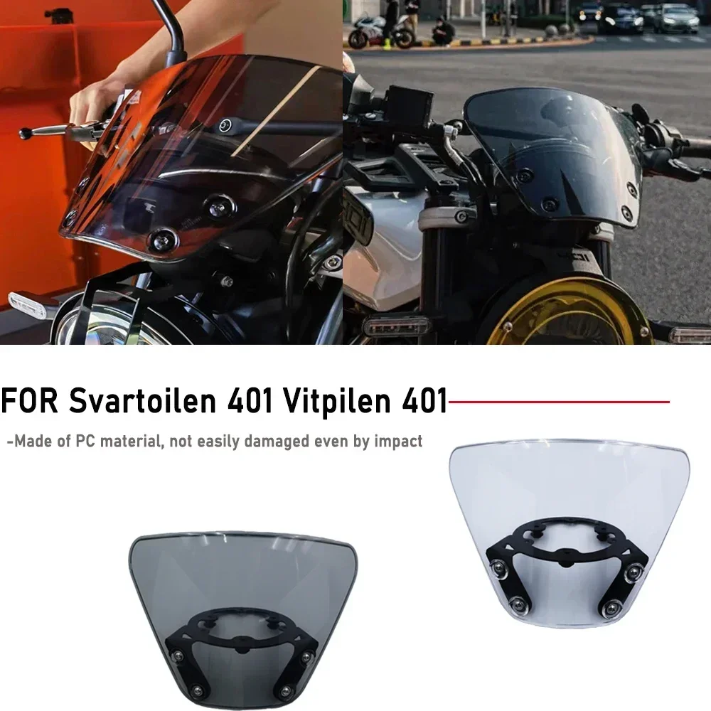 

Для Svartpilen 401 Vitpilen 401 абсолютно новый чехол для лобового стекла мотоцикла, спойлер для лобового стекла для Svartoilen 401 2018-2023