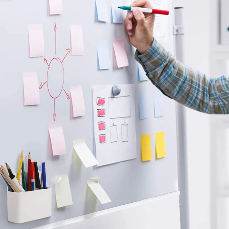 FZFZ 마그네틱 드라이 지우기 마커 홀더, 2 팩 자석 펜 연필 컵 스토리지 홀더 화이트 보드 데스크 오피스 용 주최자