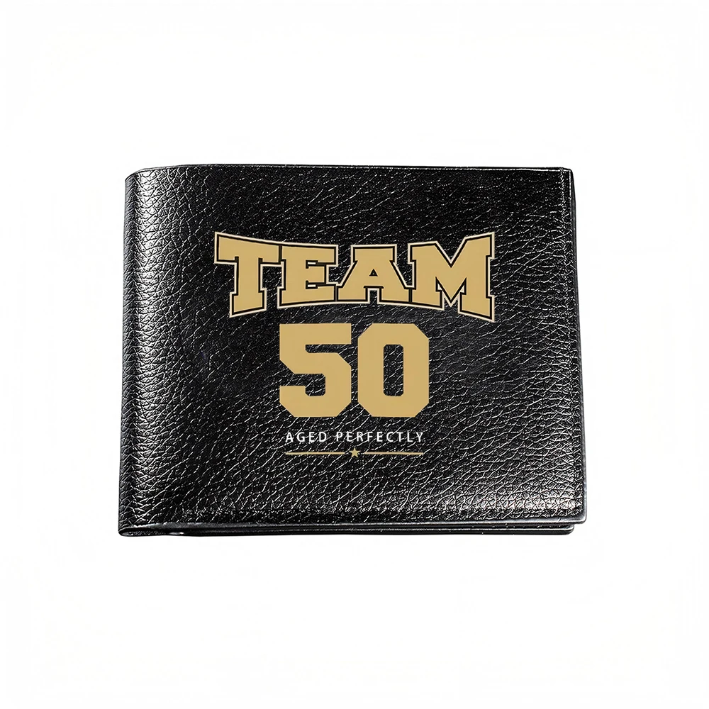 Team 50 Aged Perfectly Men's Wallet Card Holder Casual Business Fashion Print Design