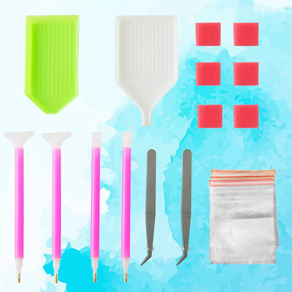 24Pcs Clip Set Embroidery Tools Easy Use for Beads Painting Nail Phone Diamond DIY Kit Cross Stitch Tweezers view 4