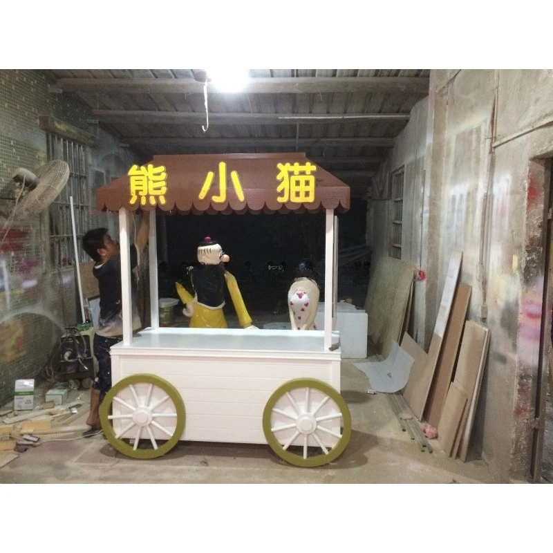 

Outdoor cold drink ice cream truck, movable float snack truck