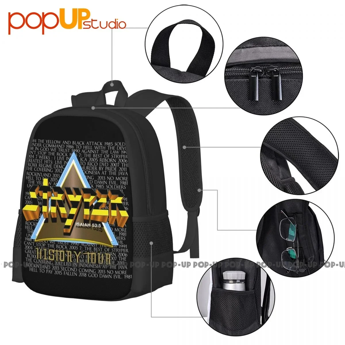 Stryper 2019 التاريخ Cd الفينيل دي في دي المشارك P-390 حقيبة الظهر سعة كبيرة أحدث Softback حقيبة حمل الجيم حقائب للسفر