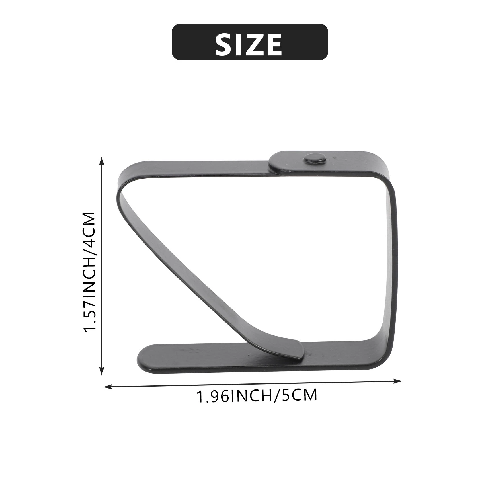 8 Pak Taplak Meja Stainless Steel Hitam Taplak Meja Klip Tempat Kain